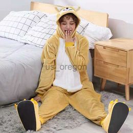 Vêtements pour la maison Unisexe Adulte Hiver Chaud OnePièce Shiba Inu Corton Animal Pyjamas Polyester Confortable Épais Delta À Capuche Cosplay Combinaisons x0902