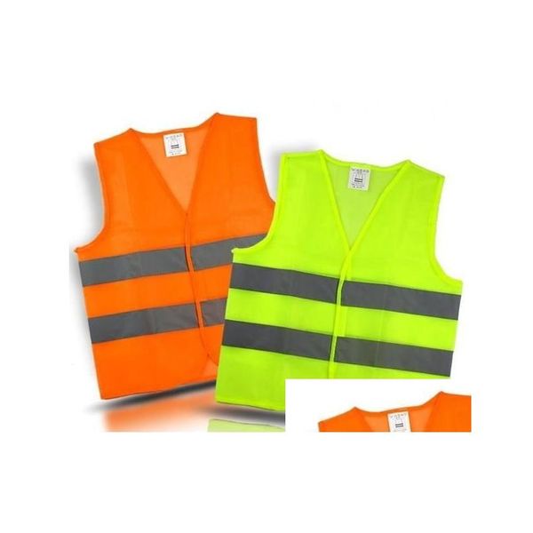 Accueil Vêtements Visibilité Travail Sécurité Construction Gilet Avertissement Réfléchissant Trafic Vert Wy114 Drop Livraison Jardin Porter Dhqph