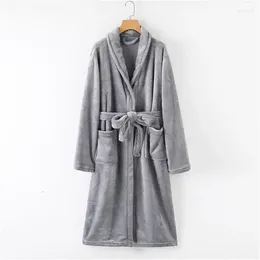 Thuiskleding Warm Bathrobe Fleece herenjurk plus fluwelen wintergewaad paar nacht