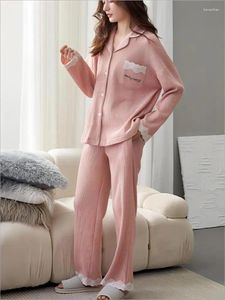 Thuis Kleding Warme Pyjama Voor Vrouwen Meisje Nachtkleding Vrouwen Katoenen Stitch Pyjama Leuke Loungewear Nachtkleding Intieme Pijamas Set