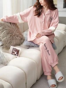 Accueil Vêtements Chauds Pyjamas pour femmes Coton Femmes Pyjama Girl Pijama Stitch Mignon Sommeur Sleep For Underwear Gift Female Set