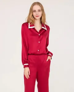 Vêtements à domicile en gros de Colliers français pyjamas en soie pour les vêtements de nuit de Lady Mulberry