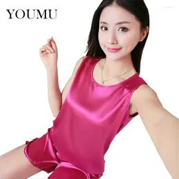 Home Clothing Dames Summer Oversized Pyjama Sets Mouwloze tops Shorts Shorts Sexy Cool Sleep Wear Nightwear Lingerie Casual Multi Colors