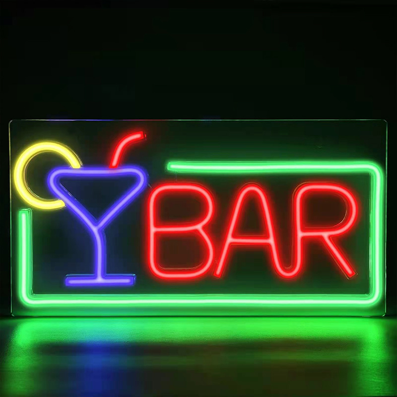 Home Cocktail Bar Decoration Neon Engmenter les lettres de chambre à coucher