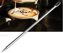 Accueil Café Art Aiguilles Barista Cappuccino Espresso Café Décoration Latte Stylo Tamper Aiguille Créative Haute Qualité Fantaisie Bâton To1061537