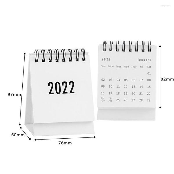 Calendario de escritorio Simple para decoración del hogar 2022, bobina en inglés, planificador diario mensual, organizador de Agenda anual, suministros para oficina y escuela, regalos