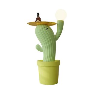 Decoración del hogar Cactus Statue Table lateral NordicLiving Sofá Corner Ttable Ttable Creative Coffee Table Room Decoración Bedside Bedside