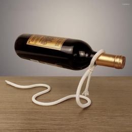 Home Decor Creative Suspended Rope Wine Rack Serpentine Snake Bracket Bottle Holder Bar Cabinet Display Stand Shelf Gifts