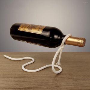 Estante de vino de cuerda suspendida creativa para decoración del hogar, soporte de serpiente serpentina, barra portabotellas, estante de exhibición para gabinete, regalos