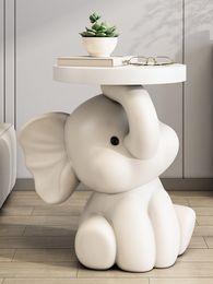 Décoration intérieure des figurines intérieurs créatives d'éléphant de statue de statut de table d'appoint salon des ornements de café.