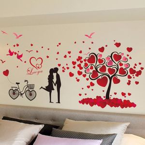 Décor à la maison arbre d'amour décor amovible respectueux de l'environnement Stickers muraux décalcomanie autocollant mural maison déco
