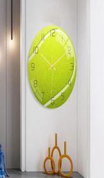 Horloge murale à Quartz muette, décoration de maison, Surface en plexiglas acrylique, plaque de balle de Tennis de Sport, ventilateur de salon 3593185