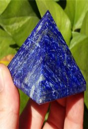 Decoración del hogar Cristal de cristal Pirámide de cristal entero lapiseta natural Lazuli Gémica Gémica Cristal Pirámide Curación Afghani4114687