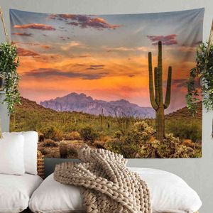 Tapis mural en Polyester imprimé paysage naturel, décoration de maison, tenture murale, chambre à coucher, salon, tissu de fond, Tapiz J220804