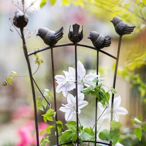 Home Decor Retro Iron Art Decoratieve bloemen Rack Lattice Hek Scherm Vogel Bloemhouder Clematis Chinese rozenbeugel