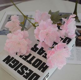 Décoration de la maison fleurs artificielles décorations de mariage fleur de soie fleur rose pour les décorations de mariage prix de gros et bonne qualité