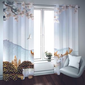 Cortinas de decoración para el hogar Hermosa foto moda personalizada cortina 3d apagón para sala de estar dormitorio de oficina 3D estereoscópico