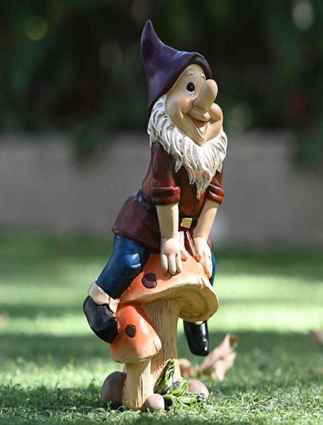 Décoration de la maison High Quality Garden Gnomes Statue Ornement Indoor Outdoor Lawn Decoration CLH8 21032658428582602524