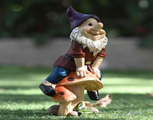 Décoration de la maison High Quality Garden Gnomes Statue Ornement Indoor Outdoor Lawn Decoration CLH8 21032658428589996644