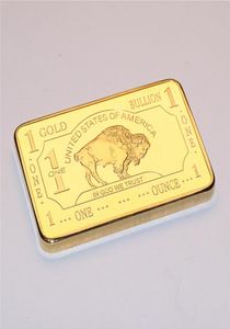 Home Decorations Buffalo Gold Bullion United States of America 1 Trony Ounce Bar Collectible Gifts6030221