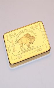 Home Decorations Buffalo Gold Bullion United States of America 1 Trony Ounce Bar Collectible Gifts4990016