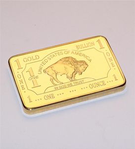 Décorations à domicile Buffalo Gold Bullion United States of America 1 Trony Ounce Bar Collectible Gifts9765286