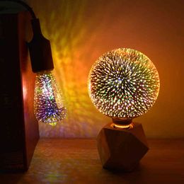 Home Decoratieve lamp 3D Lamp vuurwerk Licht E27 LED AC 85-265V Vintage gloeilamp Kerstmisdecoratie H220428