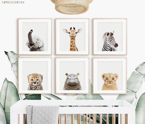 Décoration intérieure AMP AMP CALLIGRAPHIE Baby Room Animal Decorativo Elephant Art Prints on the Wall Affiche Canvas Deco Mural8007198