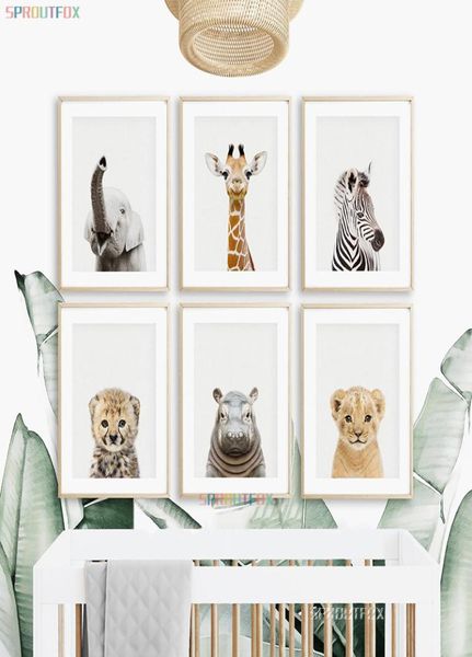 Décoration intérieure AMP AMP CALLIGRAPHIE Baby Room Animal Decorativo Elephant Art Prints on the Wall Affiche Canvas Deco Mural8468168