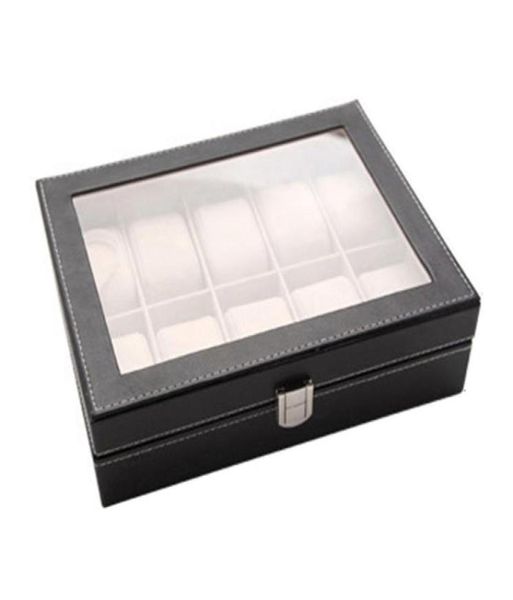 Home Desktop Watch PU Storage Box Collection Organizador de almacenamiento Men039s Business 10Seat Watch Box Packaging SH196341194