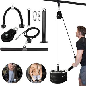 Kit de herramientas de sistema de fijación de cuerda de Cable de polea de Fitness para el hogar, Pin de carga, brazo de elevación, bíceps, tríceps, equipo de entrenamiento de gimnasia