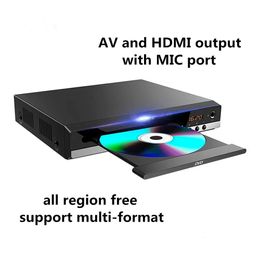 Home DVD-speler Disc-speler met HDMI 1080P en microfoonpoort voor multimedia Digitale TV Alle regio's Gratis ondersteuning Media DVDCDVCDSVCD 240229