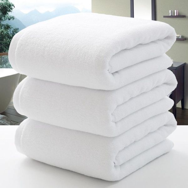 Accueil E Super Absorbentl Cotton Towel White Fashion Simple Bath Matériel doux et confortable