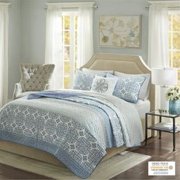 Home Essence Sasha Bed in a Bag Parure de lit avec couvre-lit Bleu Queen