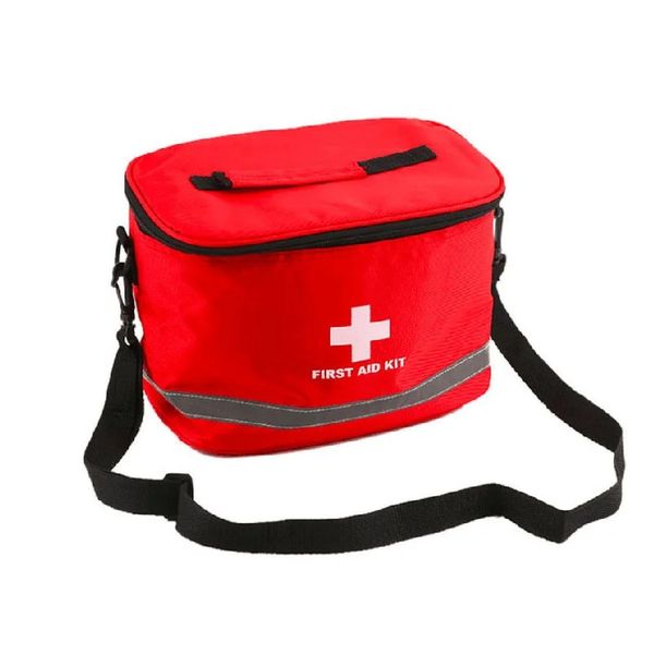 Bolso de primeros auxilios para el hogar, bolsa de almacenamiento para cuidados en el hogar, bolso médico con correa para el hombro, bolso cilíndrico portátil