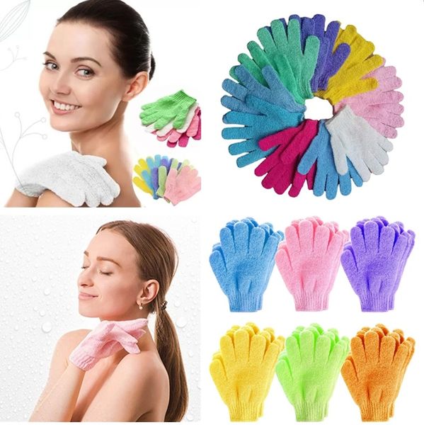 Accueil Brosses de bain Gants de bain à cinq doigts Gants de bain exfoliants pour la peau épaisse et domestique Serviettes de bain en nylon ZC1036