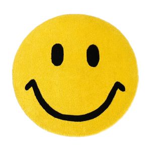 Ameublement maison souriant tapis circulaire salle de bain porte tapis absorbant salon tapis