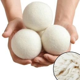 7 cm wollen droger ballen natuurlijke stofontharder 100% organische herbruikbare bal wasdroger ballen voor statische vermindert de droogtijd vermindert