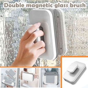 Accueil verre nettoyant brosse Double face magnétique épurateur verre Surface essuie-glace salle de bain cuisine fenêtre éponge nettoyage brosses 210329