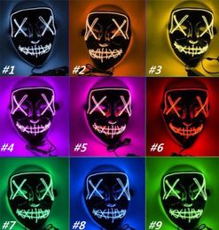 Home Halloween Masks a mené un masque brillant The Purge Election Year Great Festival Cosplay Costumes Supplies Funny Party Masked 51073918808