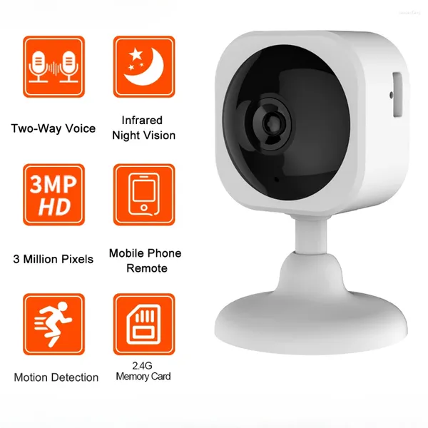 Accueil HD Surveillance Camera Smart Baby Monitor infrarouge Vision nocturne bidirectionnelle Interphone Interphone Wi-Fi WiFi Sécurité intérieure