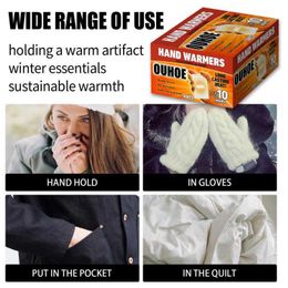 Home Verwarmers 10/40PCS Wegwerp Hand Warmer Value Pack Zelfverwarming Koud-Proof Warming Buik Patch Warm Body Y2209