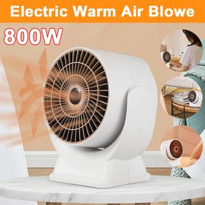 Chauffage à la maison 800 W électrique ventilateur d'air chaud chauffage de bureau mini portable ménage bureau hiver radiateur à distance 231114