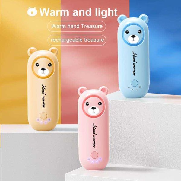 Accueil Chauffages Petit Ours Poêle Chauffe-Mains Mains Chaudes Mini Style Portable Étudiant Mignon Dessin Animé USB Chargeur de Téléphone Portable Électrique Chauffe-Mains HKD230904