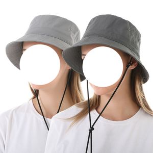 Home HOOH verano sombrero de cubo plegable Unisex mujeres al aire libre protector solar algodón pesca caza gorra hombres lavabo Chapeau sol prevenir sombreros