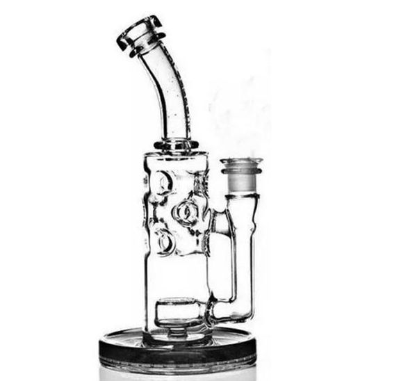 Accueil bong droit fab oeuf en verre bong matrice perc 14mm Joint pipe à eau en verre bong recycleur plates-formes pétrolières dab rig tuyaux en verre