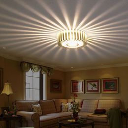 Home LED 3W Hall Light Walkway Porch Decor Lámpara Sun Flower Luces de techo LED creativas