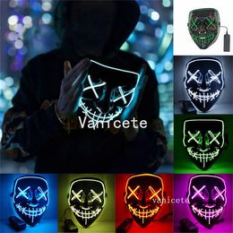 Home LED-gloeiend masker Halloween-maskers Party Ghost Dance LED-masker Halloween Cosplay Gloeiende feestmaskers LT025