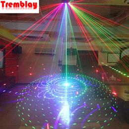 Iluminación láser de discoteca LED, luces de fiesta con sonido de DJ, lámpara de proyector DMX512 Mini 9 ojos RGBW, efecto de iluminación de escenario para decoración de Club Bar