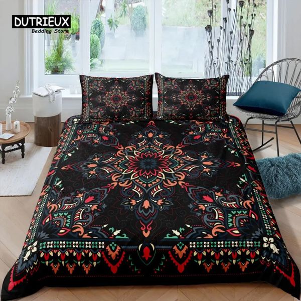 Home Living Ensemble de literie de luxe 3D Paisley Ensemble de housse de couette confortable Taie d'oreiller Ensemble de literie pour enfant Queen et King Taille UE / US / AU / UK 240306